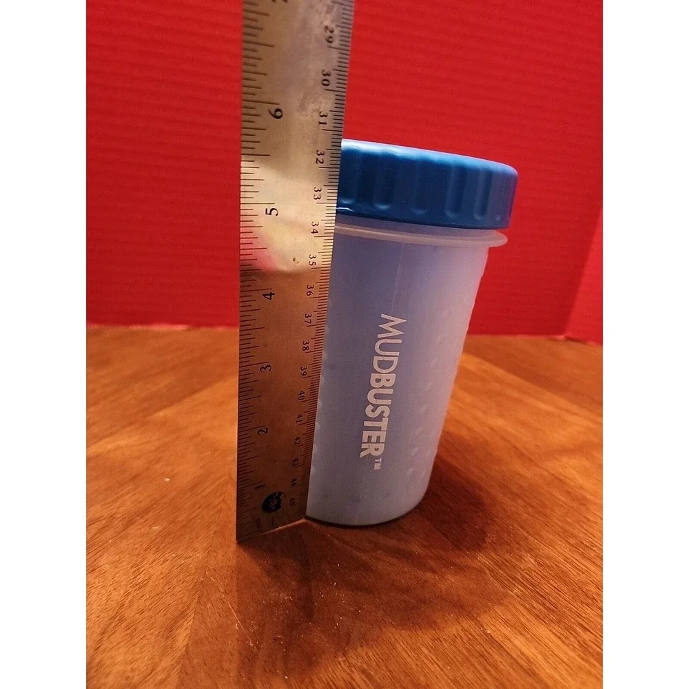 Dexas MudBuster Portable Dog Puppy Paw Cleaner Medium Blue